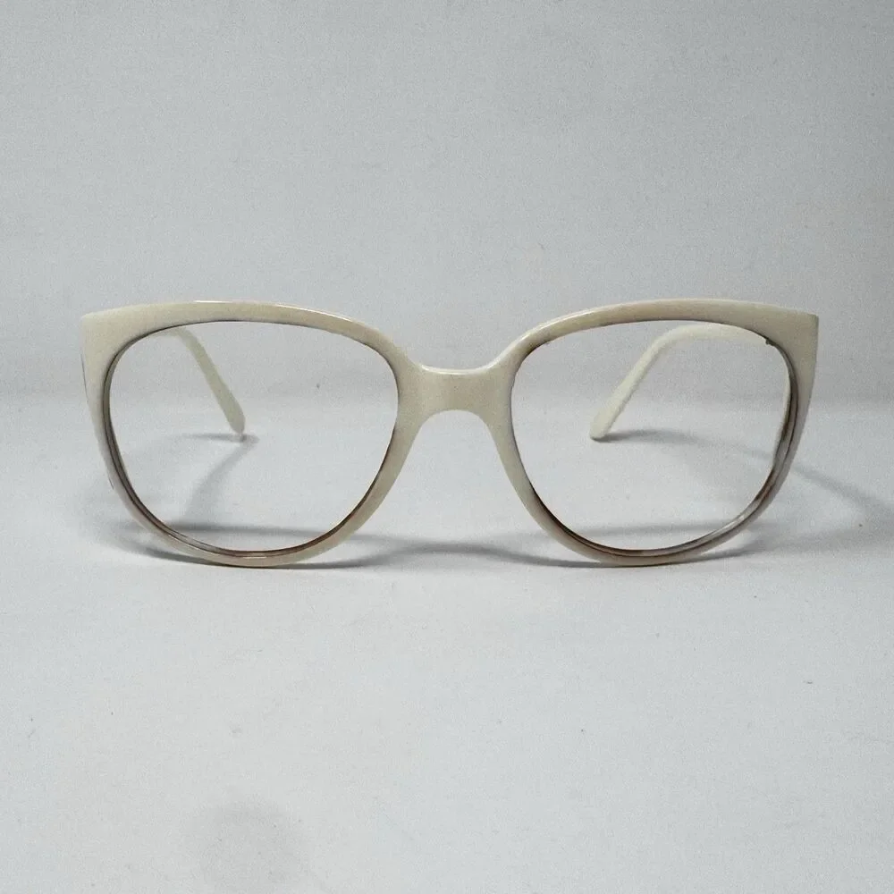 Bolle Acrylex White Sunglass Frames w/ Side Lens Design France ~55-14-140